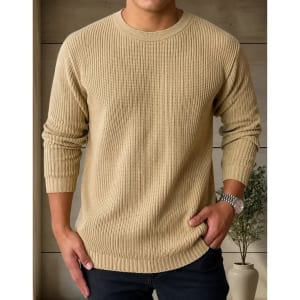 Suéter Masculino Lã Tricot Blusa De Frio Social Manga Longa