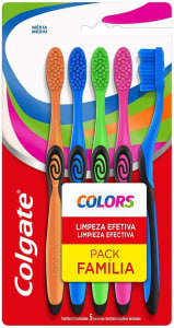 Escova De Dente Para Família Colgate Colors 5 Unid