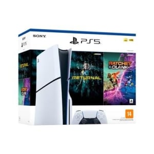 Console Playstation 5 Slim Com Leitor + Jogos Returnal + Ratchet & Clank