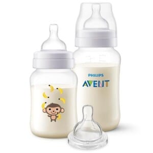 Kit Mamadeiras Anti-colic 260ml e 330ml + Bico T4 6m+ Avent