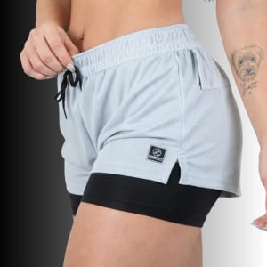Short Dry-fit Compressão 2 Em 1 Academia Punisher Justiceiro