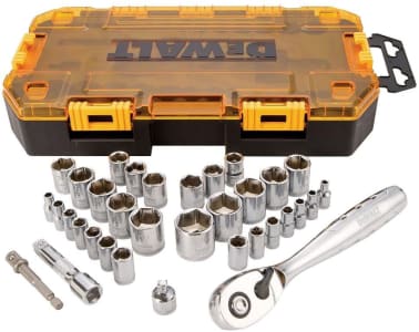  DEWALT Conjunto de soquetes, chave de 9,5 mm, SAE/Metric, 34 peças (DWMT73804) 