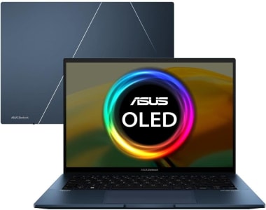 Notebook Zenbook 14 OLED ASUS, Tela 14" Full HD, Processador Core i7 com vídeo integrado, 16GB RAM, 1TB SSD (Azul Escuro)