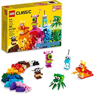 Brinquedo LEGO Classic Monstros Criativos 140 Peças 11017