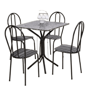 Conjunto de Mesa com 4 Cadeiras Thais - Artefamol