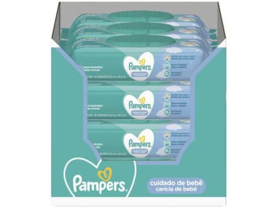 Kit Lenço Umedecido para Limpeza Pampers 12 Pacotes - 576 Unidades