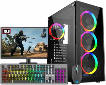 Pc Gamer Montado Amd Ryzen 5 5600gt+a520m+16gb Ddr4+ssd 480gb+500w+gab Gamer Rgb+monitor 19,5"+teclado e Mouse Gamer