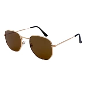 Óculos De Sol Unissex Hexagonal Uv400 Masculino Feminino +nf