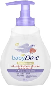 Sabonete Líquido de Glicerina Hidratação Relaxante Dove Baby Hora de Dormir Frasco 200ml, Baby Dove