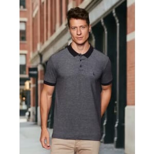 Polo Slim Piquet Denim Rsv Reserva
