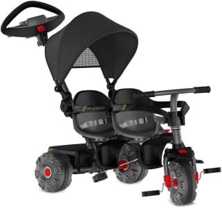 Carrinho De Passeio E Pedal Moto Smart Duo, Capota, 2 Lugares - Bandeirante (Preto)