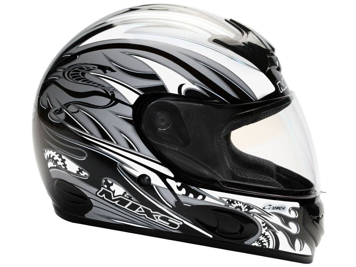 Capacete MX Cobra Plus Mixs Preto - Tam. 58