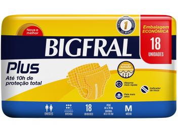 Fralda Geriatrica Bigfral Plus M - 18 Unidades - Magazine Ofertaesperta