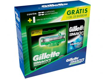 Kit Aparelho de Barbear Gillette Sensitive - 4 Peças