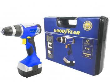 Parafusadeira Goodyear 12V GYDC-17001-2 3/8” - com Maleta - Magazine Ofertaesperta