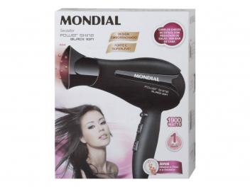 Secador de Cabelo Mondial com Íons 1900W - 2 Velocidades Power Shine Black