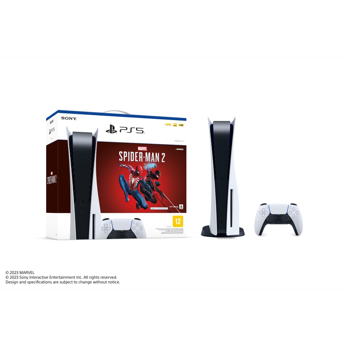 Console Playstation 5 Sony, Controle Sem Fio DualSense, Com Mídia Física + Jogo Marvels Spider-Man 2