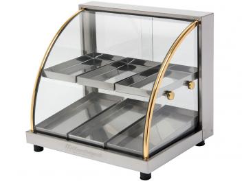 Vitrine Estufa Marchesoni Ouro 2 Portas Inox - Dupla 6 Bandejas