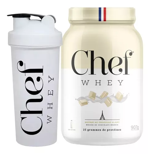 Kit Whey Protein Chef Whey 907g + Coqueteleira - Chef Whey (Disponível Em 7 Sabores)