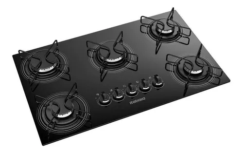 Fogão Cooktop Gás Itatiaia Ng 5 Bocas Preto 127v/220v