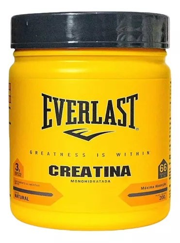 Creatina Monohidratada Em Pó 200g Everlast Sabor Natural