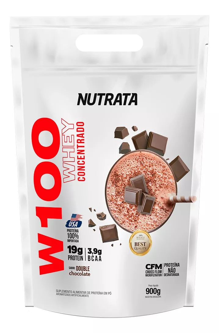 Whey Protein 100% Concentrado W100 - Refil 900g - Nutrata
