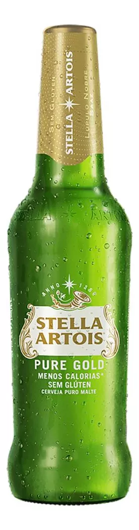 Pack 6 Unidades Cerveja Puro Malte Pure Gold Stella Artois - 330ml