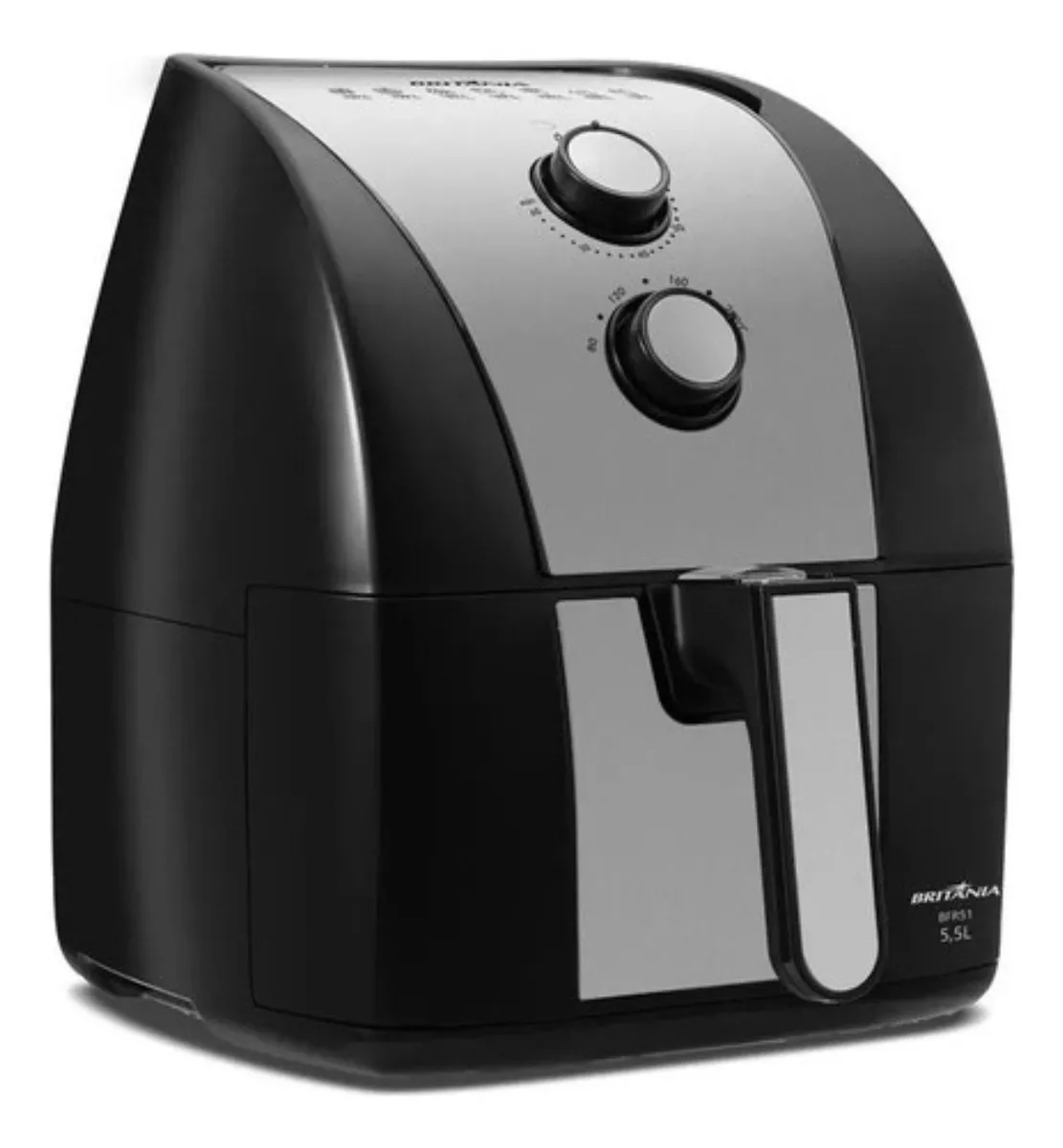 Air Fryer BFR51 5,5L Antiaderente Gold Com Controle de Temperatura e Potência de 1500W Cor Preto Britânia 220V