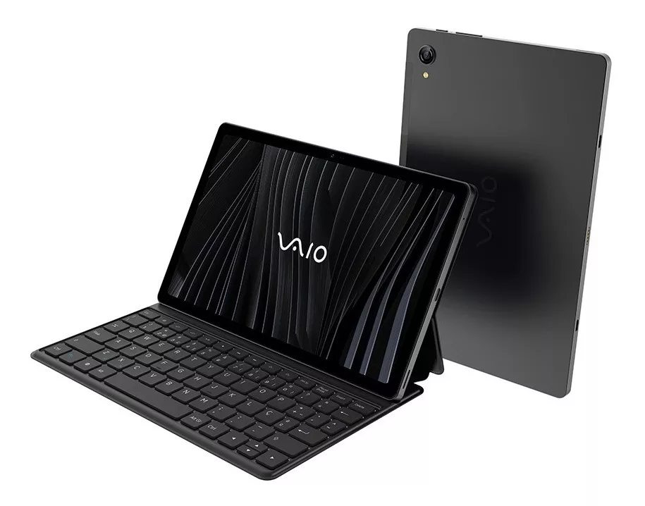 Tablet VAIO TL10 8GB 128GB Octa-Core Tela 10,4” 2K 4G WiFi Câmera 8MP + Selfie 5MP Android 13 7000mAh Com Teclado De Conexão Inteligente – Preto