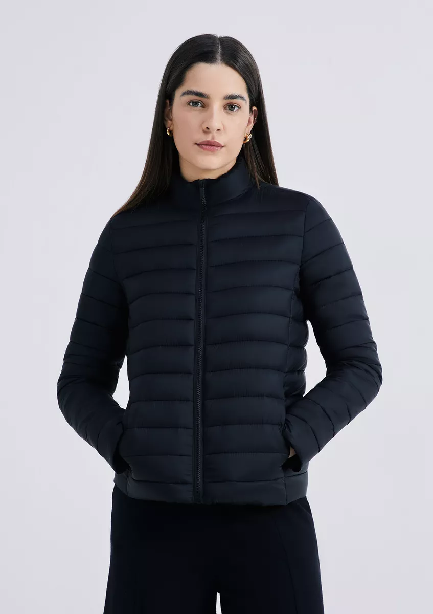 Jaqueta Puffer De Matelassê Feminina Com Forro Hering