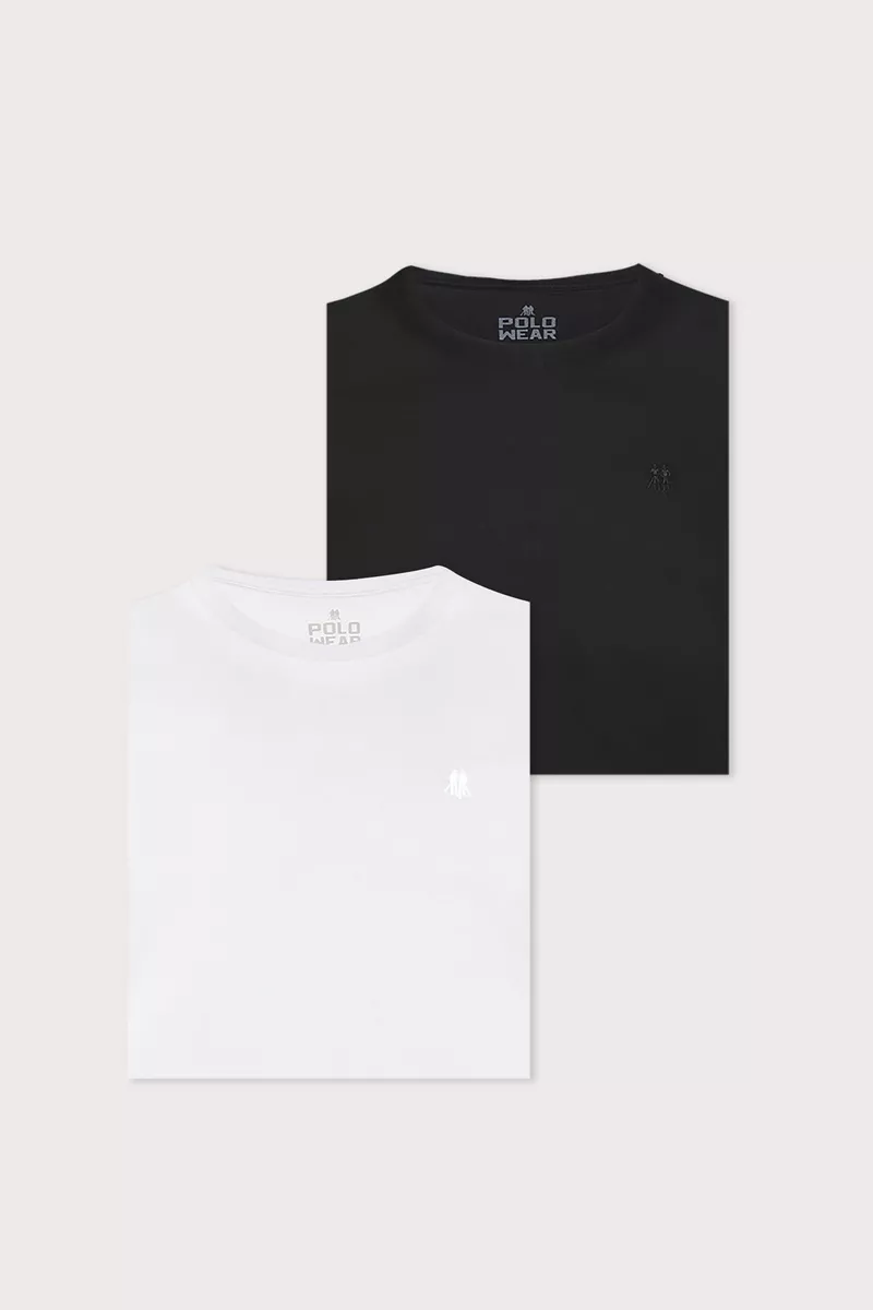 Kit 2 Camisetas Masculinas Básicas Algodão Polo Wear Sortido