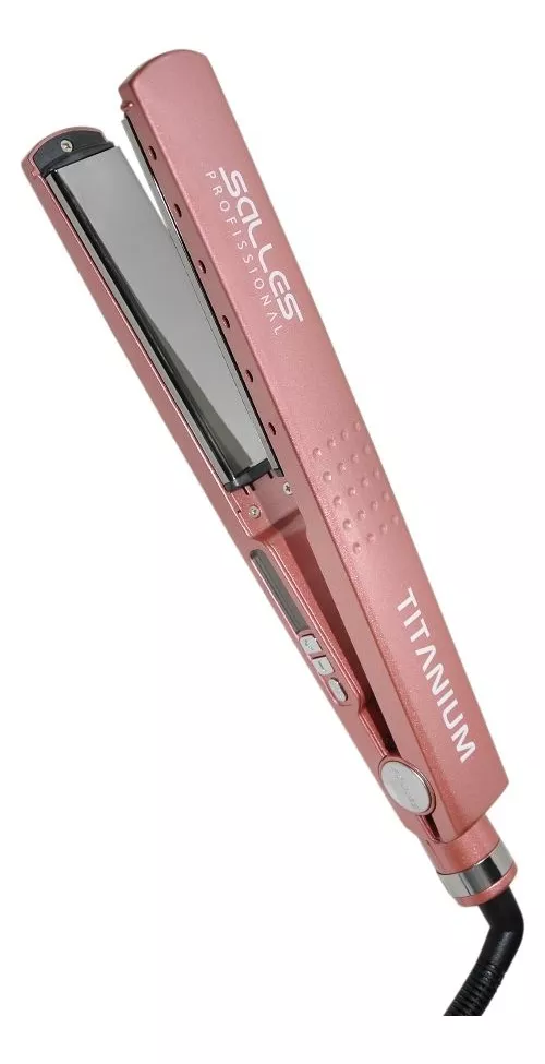 Chapinha de cabelo Salles Profissional Titanium, 150 °C - 240 °C, Bivolt (Rose Gold)