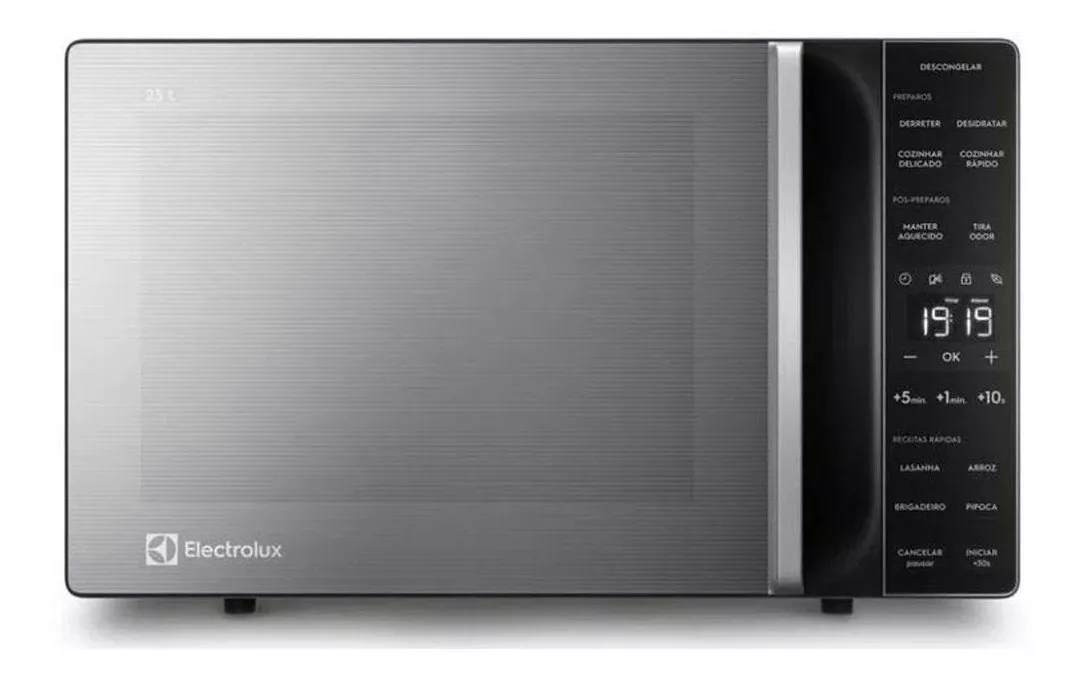 Micro-ondas Electrolux 23L cor Inox Efficient com Descongelamento Assistido ME23S 127v