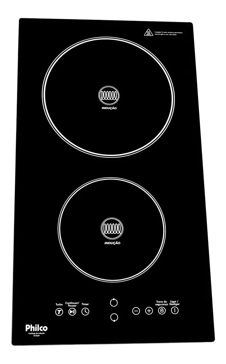 Cooktop de Indução Philco 2 Bocas Turbo - PCT02P