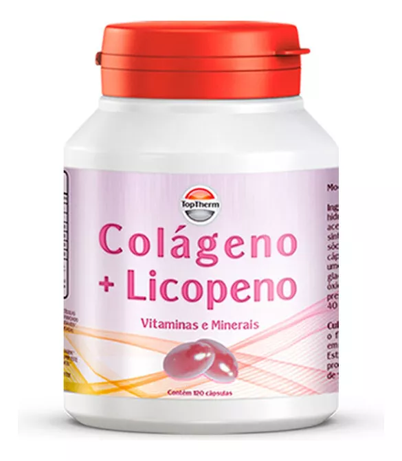 Colágeno + Licopeno 120 Cápsulas Toptherm Top Therm