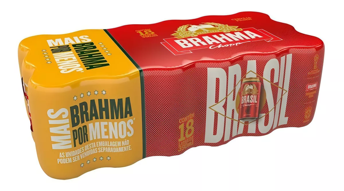 4 Packs Cerveja Brahma Lata 350ml - 72 Unidades