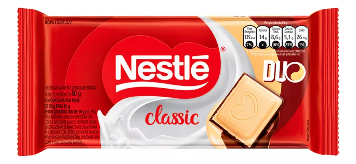 Chocolate Nestlé Classic Duo - 80g