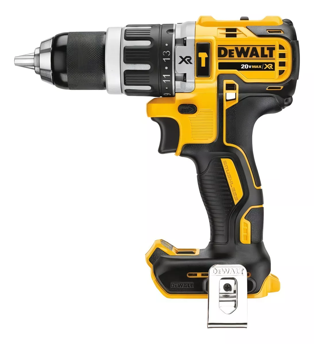 Furadeira E Parafusadeira Dewalt Amarelo/preto Sem Fio 13mm, Modelo Dcd796b, Furadeira De Impacto 20v 460w Íon De Litio, Brushless, Bivolt