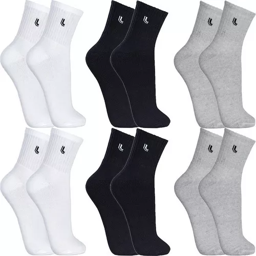 Kit 6 Pares Meia Lupo Cano Médio Masculina Atacado Original