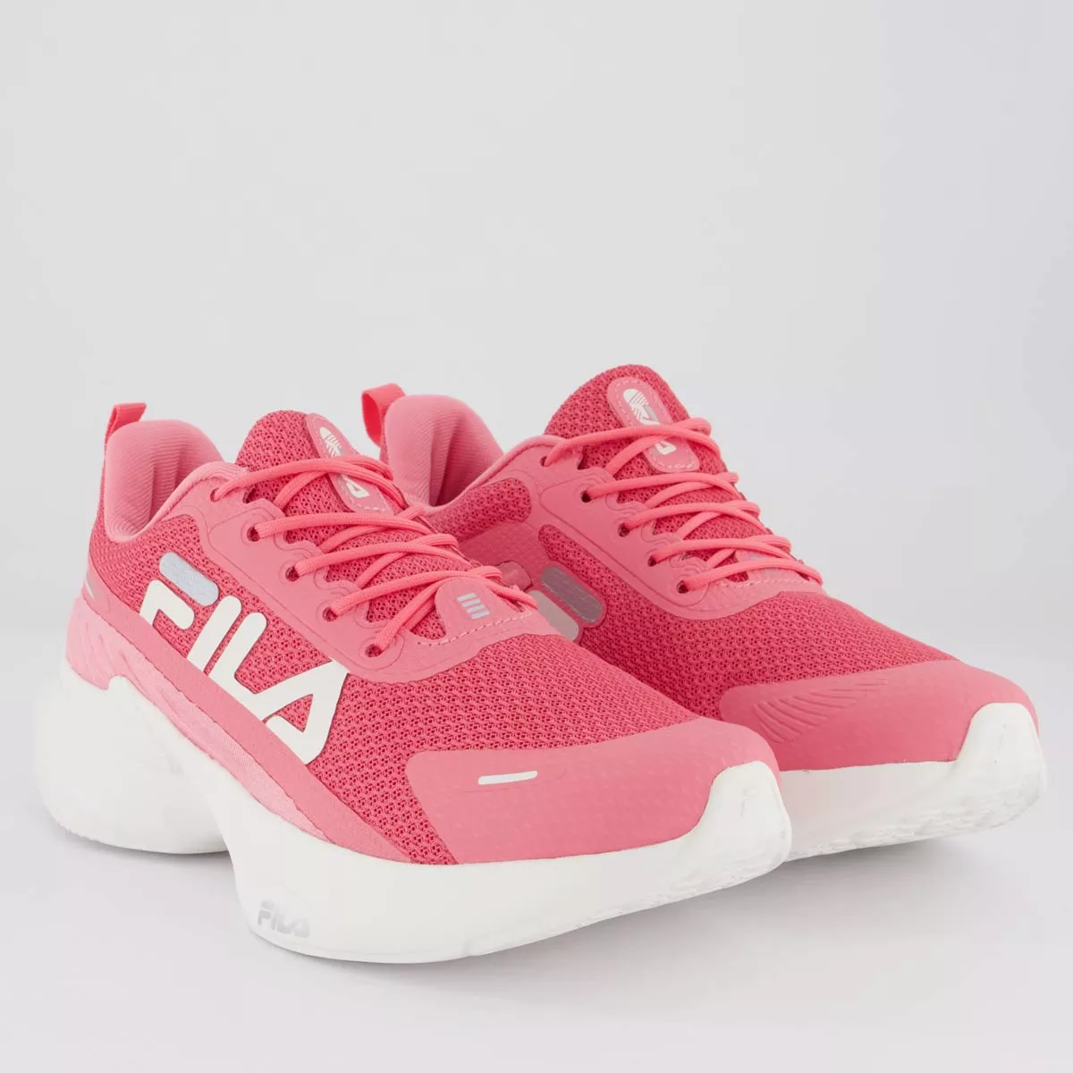 Tenis Fila Progress Lite Feminino, Tamanhos 33 ao 40 (Rosa/Branco)