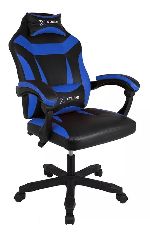 Cadeira de escritório Xtreme Gamer ergonômica azul com estofado de pu