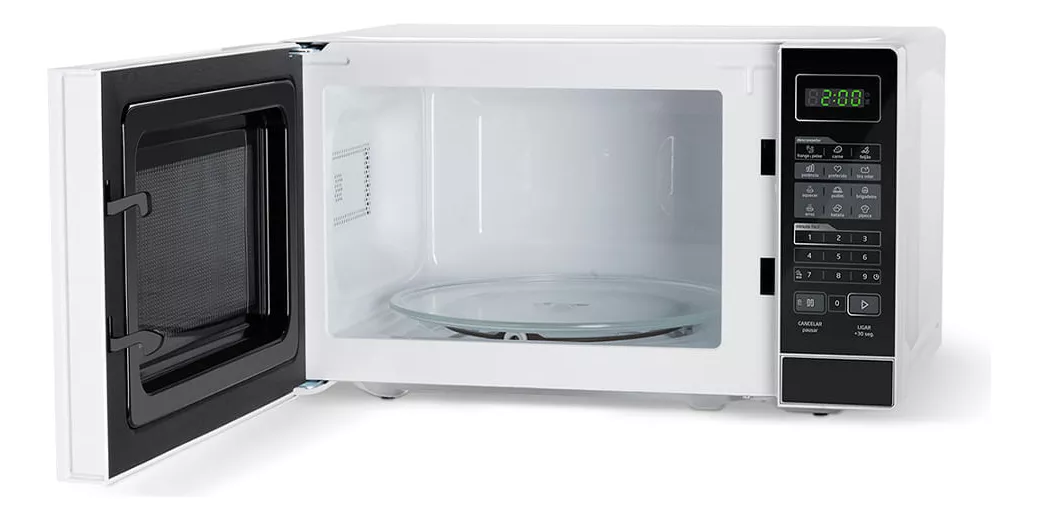 Micro-ondas 20l Branco Porta Preta Minuto Fácil Midea 110V