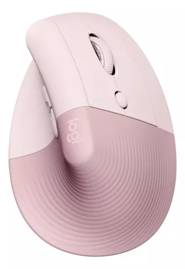 Mouse Ergonômico Sem Fio Lift Destro Rosa Logitech Cor Rosado