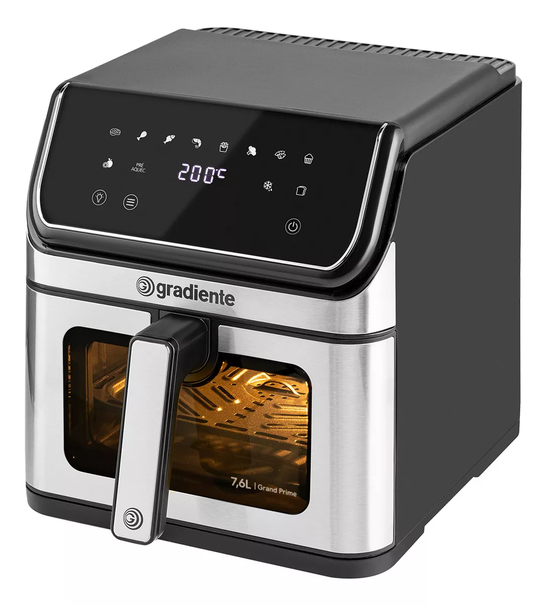 Gradiente Cozinha Lazer Grand Prime PGFO760 air fryer preto em aço 110V