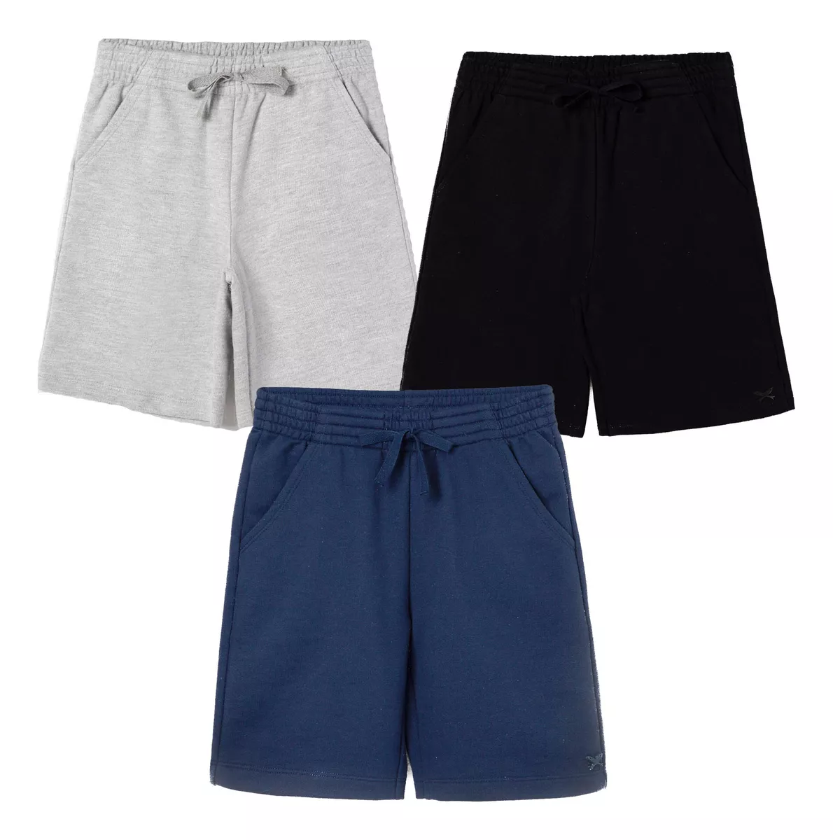 Kit Com 3 Bermudas Básica Menino Em Moletom Hering Kids