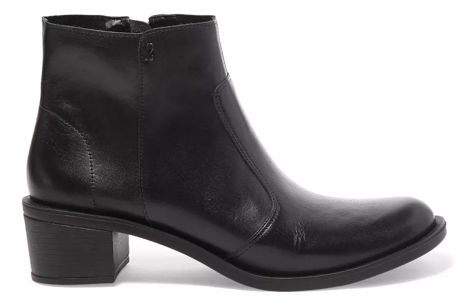 Bota Couro Premium Preto Salto Médio Santa Lollla