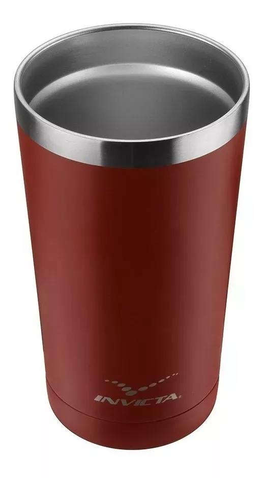 Copo Térmico Aço Inox Isolamento A Vácuo 500ml - Invicta Cor Vermelho Liso