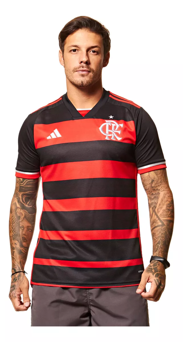 Camisa Masculina Flamengo I Adidas 2024, Tamanhos P, M e G