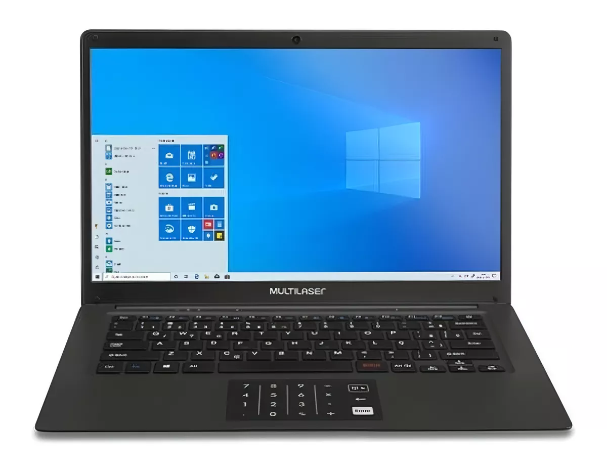 Notebook Multilaser Legacy Book PC310 preta 14.1", Intel Celeron N3000 4GB de RAM 64GB SSD, Intel HD Graphics 1366x768px Windows 10 Home