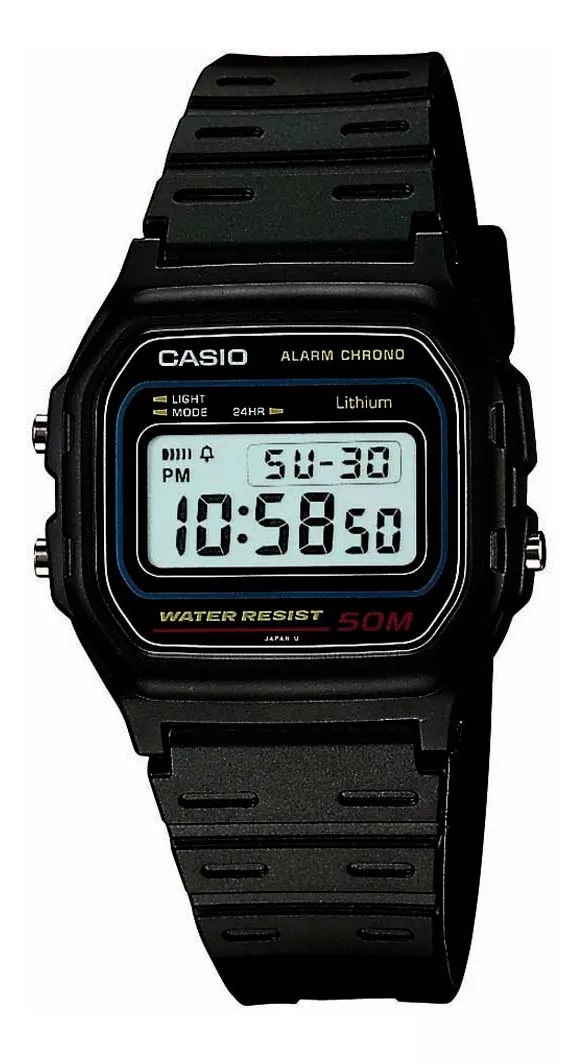 Relógio Masculino Digital Casio W-59-1VQ - Preto